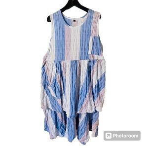 Dress to Kill Jane Mohr DTK Red, White & Blue Striped Dress OSFA